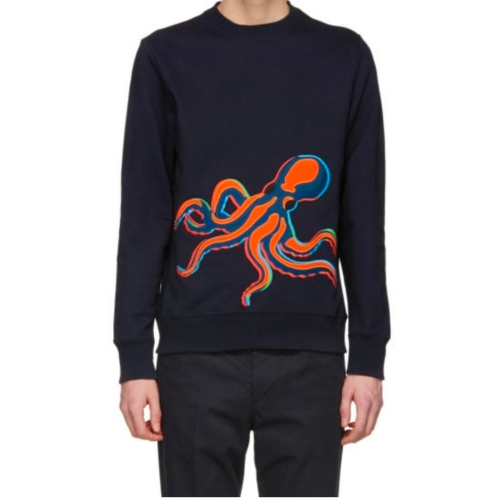 PS by Paul Smith Navy Octopus Sweatshirt Size XL
